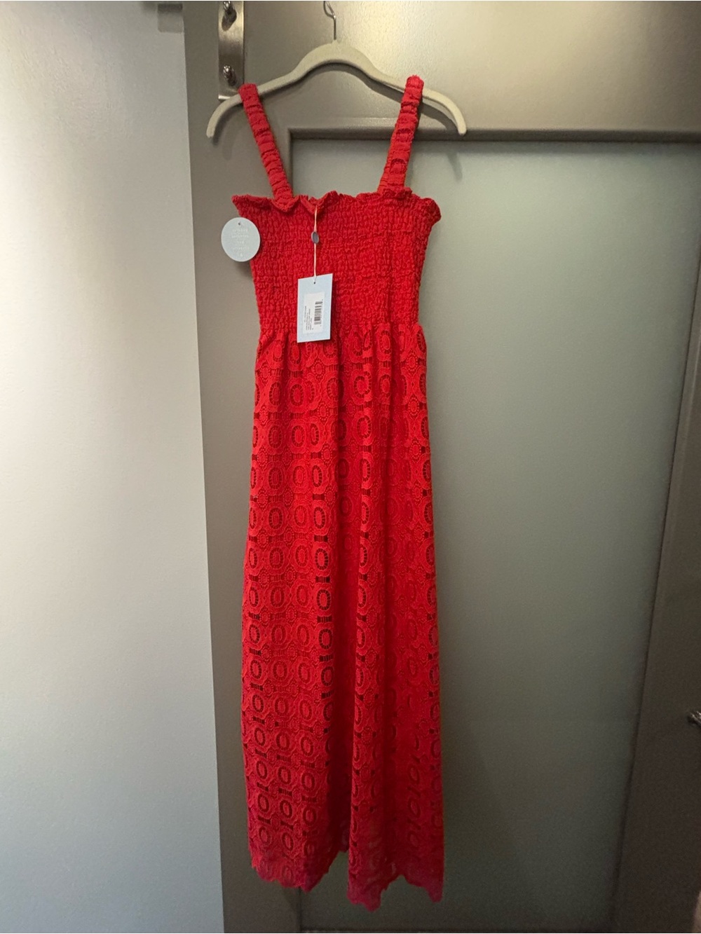Hill House Red Eyelet Maxi Dress - Picture 2 of 3
